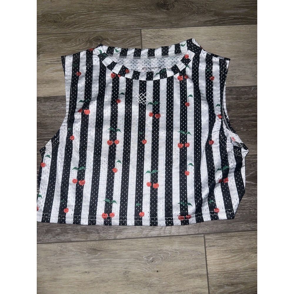 Jed North Cropped Active Tank Top Cherries Small EUC